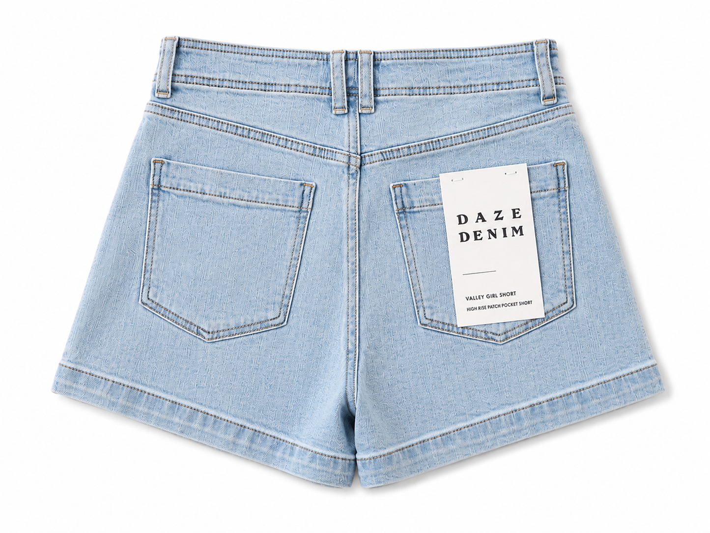 Valley Girl Romcom High Rise Patch Pocket Short