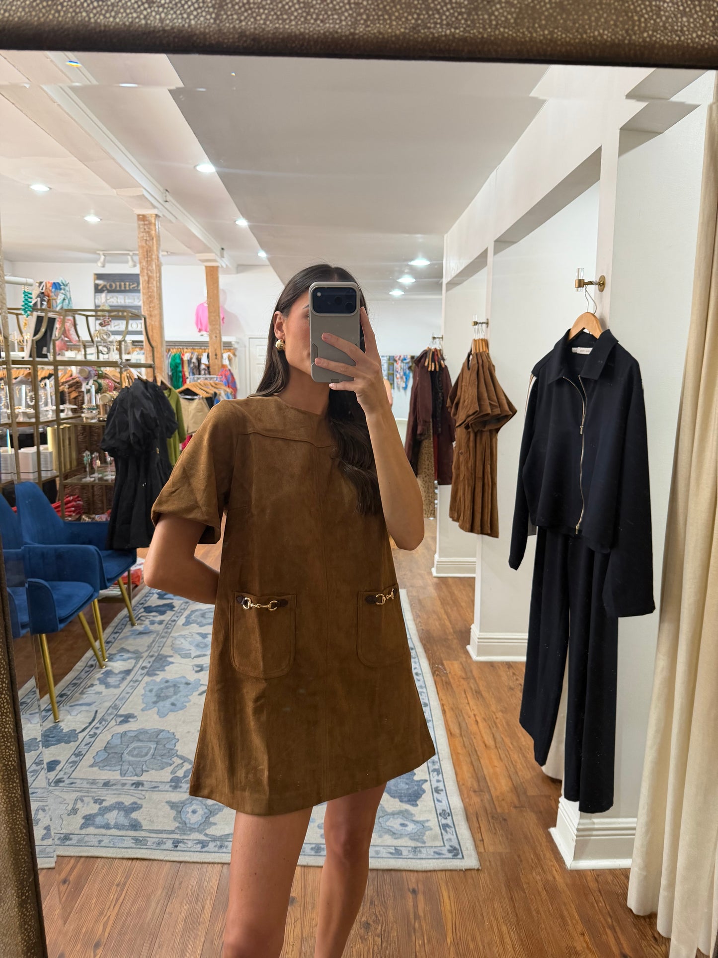 Entro Brown Suede Dress