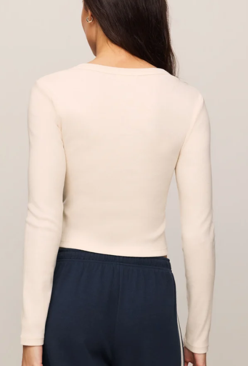 All In Cropped Henley Top