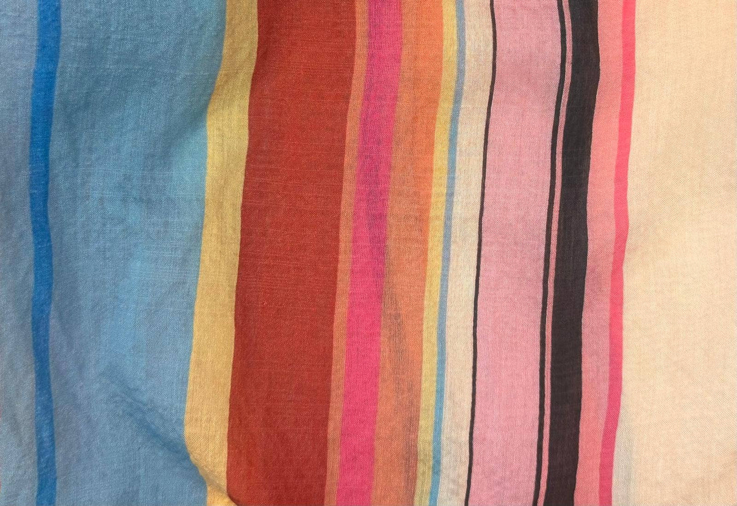 ✨ 24112918- Multi Stripe Tencel Blend Button-Up Blouse🛍️ 🌸