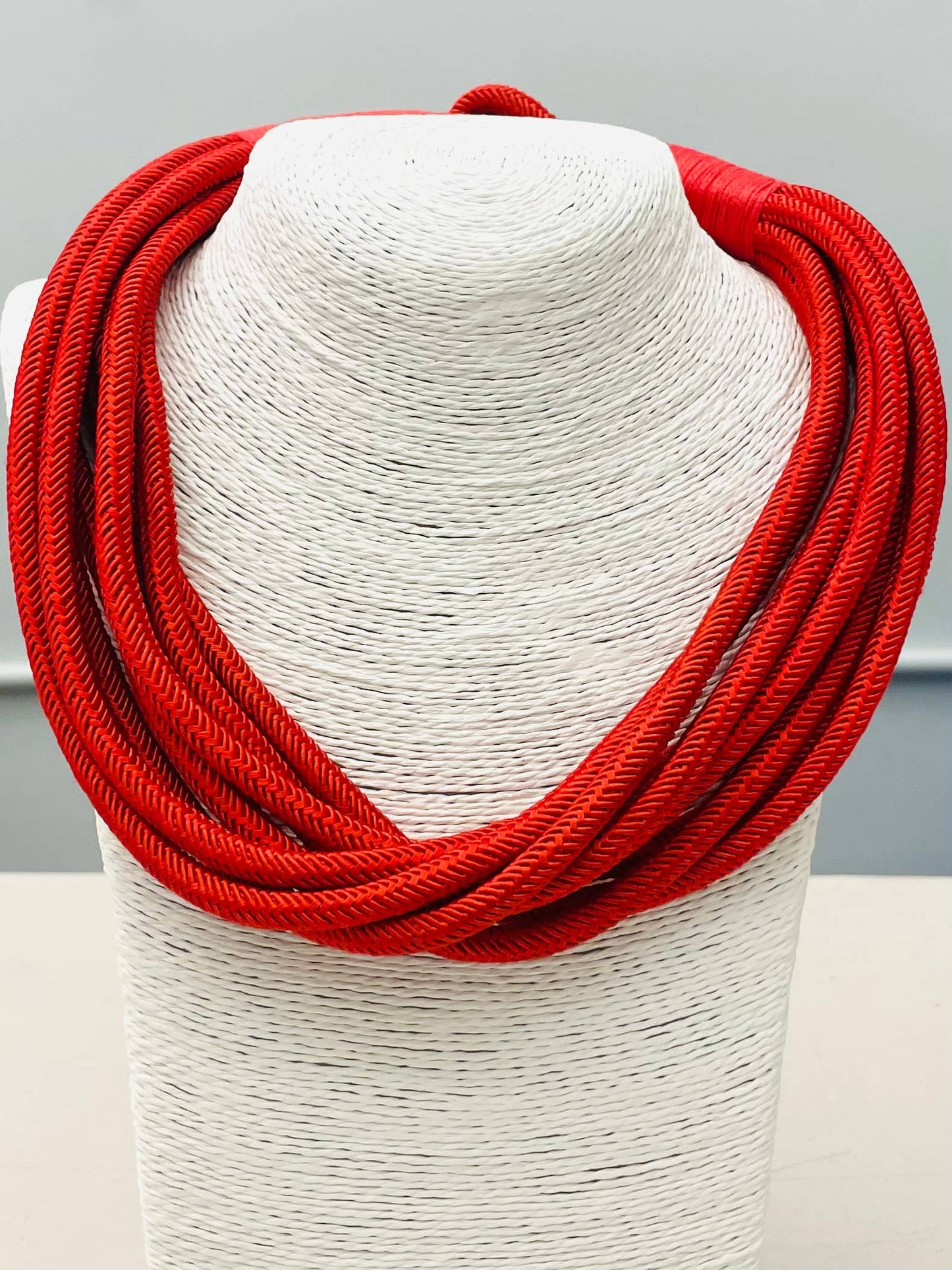 "Original" Slub 8-Strand Necklace (red) NK183