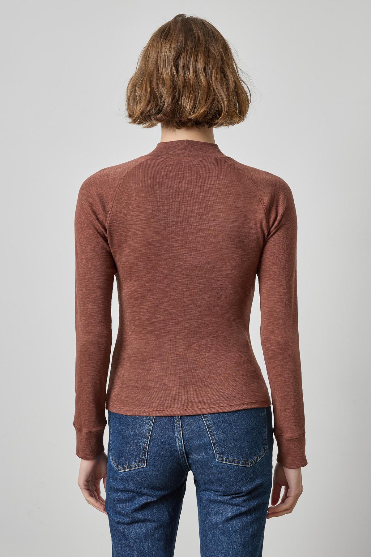 Lilla P Raglan Long Sleeve Mock Neck