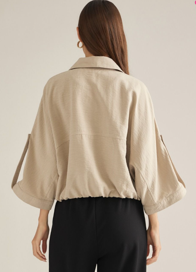 Taupe 3/4 Sleeve Top