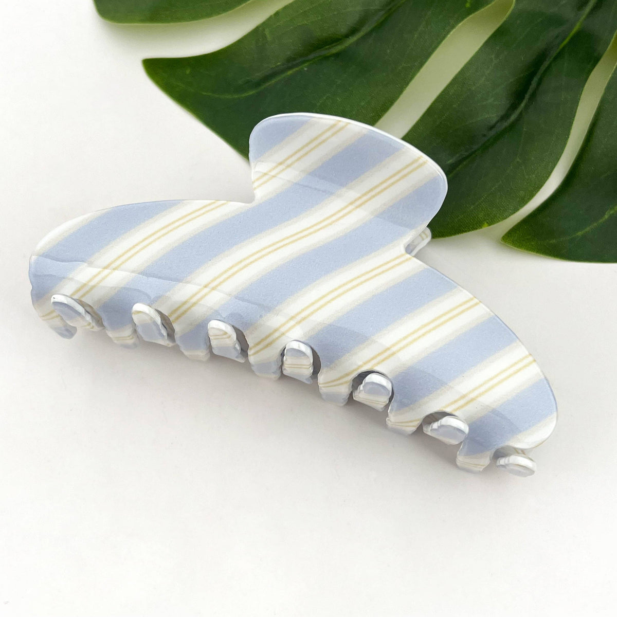 Classic Striped Hair Claw Clip
