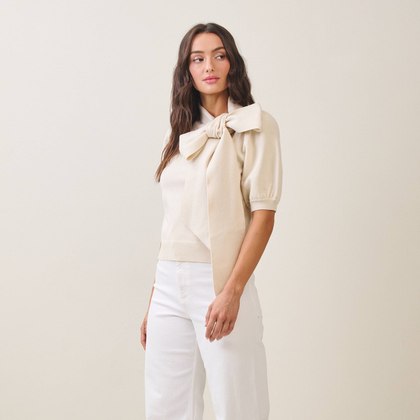 AT2221 Bow sweater top