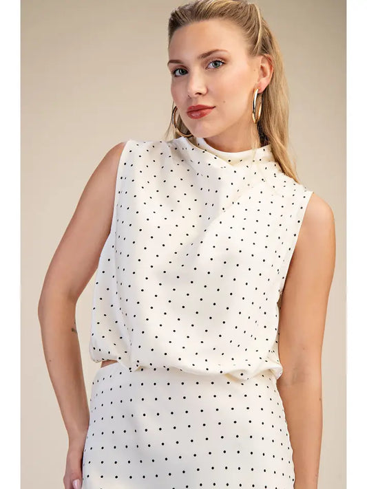 GLAM POLKA DOT TOP