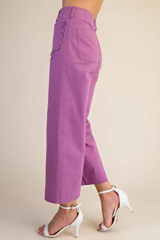 GLAM COLETTE CROPPED WIDE LEG PANT