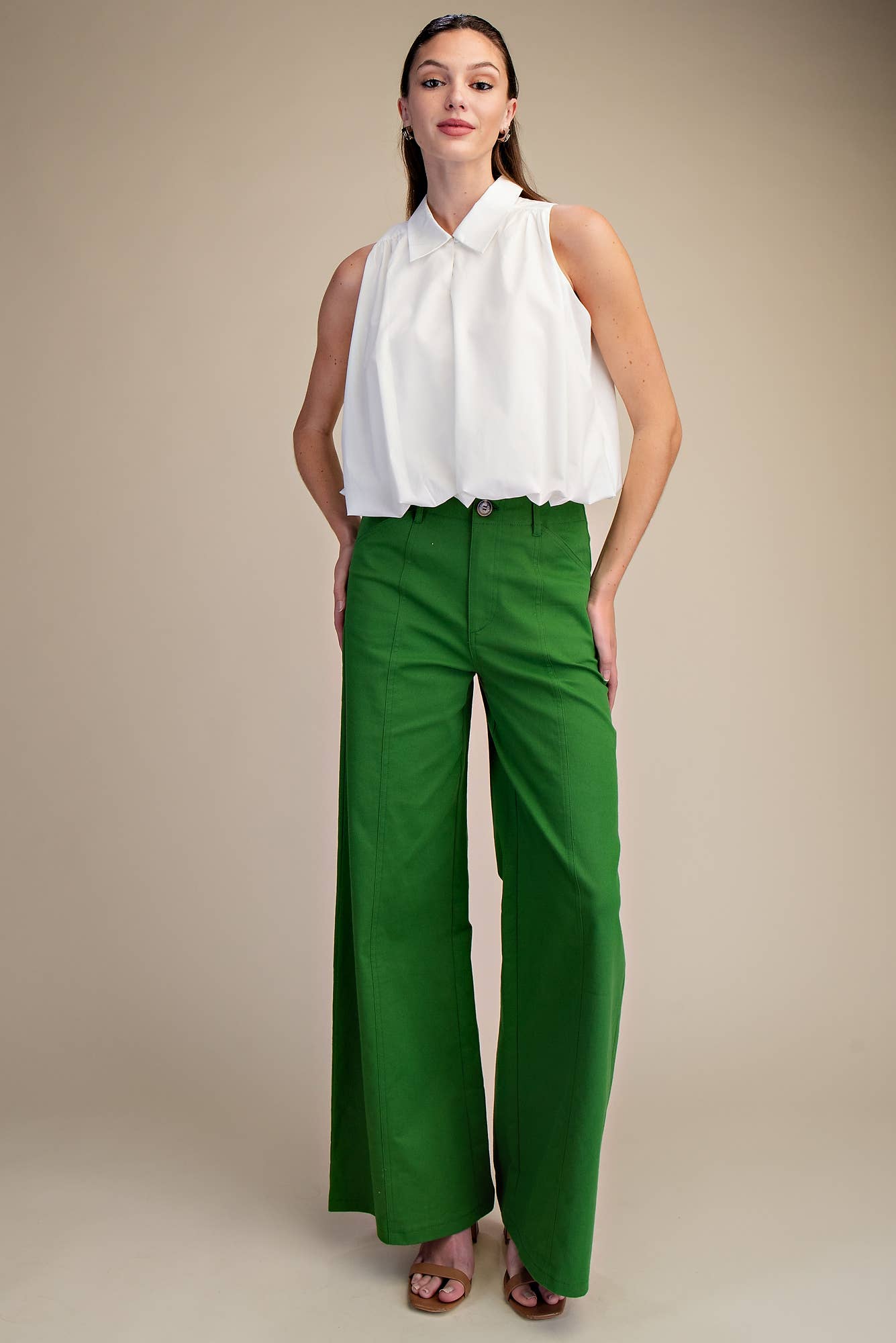 High Rise Wide Leg Pants