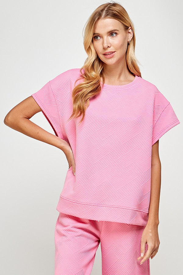SEE AND BE SEEN TEXTURED TOP