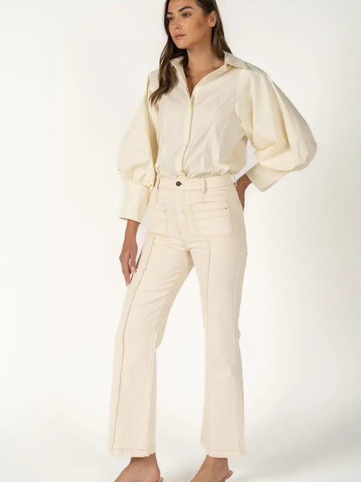 PUFF SLEEVE BUTTON DOWN