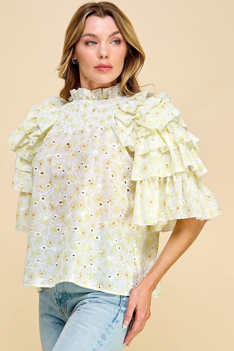 Load image into Gallery viewer, JJS RUFFLE SLEEVE TOP
