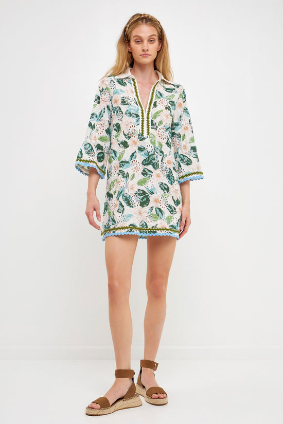 2.7 AUGUST APPAREL FLORAL TUNIC DRESS