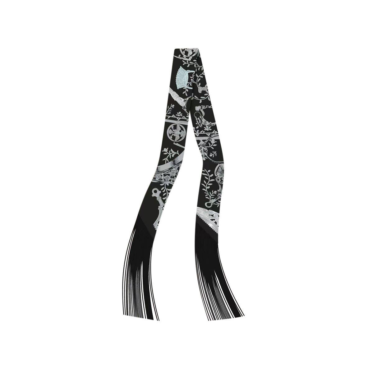 Frilly Scarf with Fringe - U
