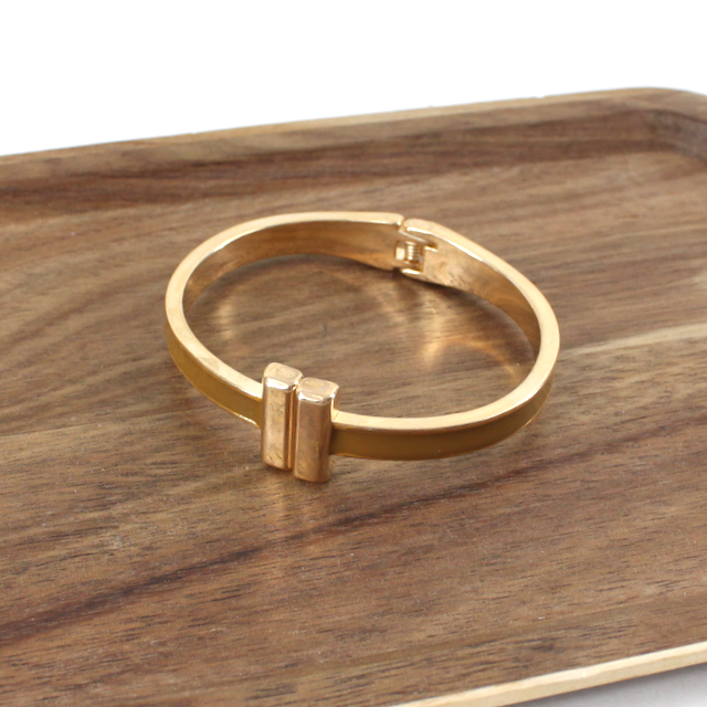 B25295 Color Band Hinged Bangle Cuff Bracelet
