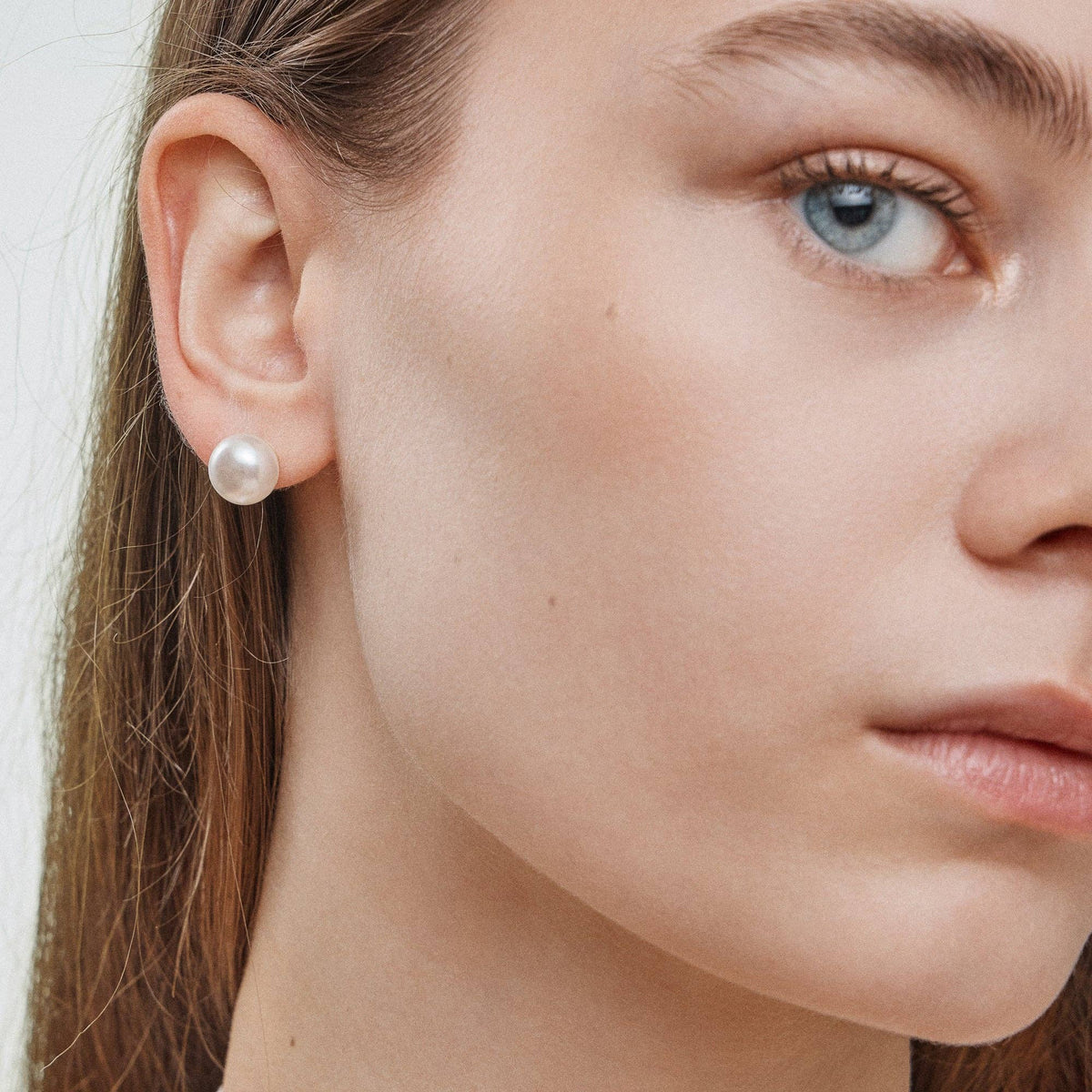 Timeless Gold Dipped Pearl Stud Earrings | Extra Large Pearl
