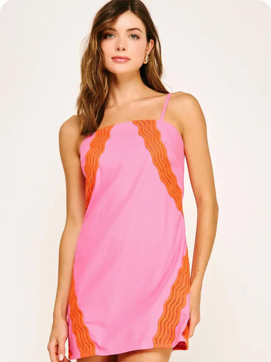 STRUT AND BOLT LACE TRIM DRESS