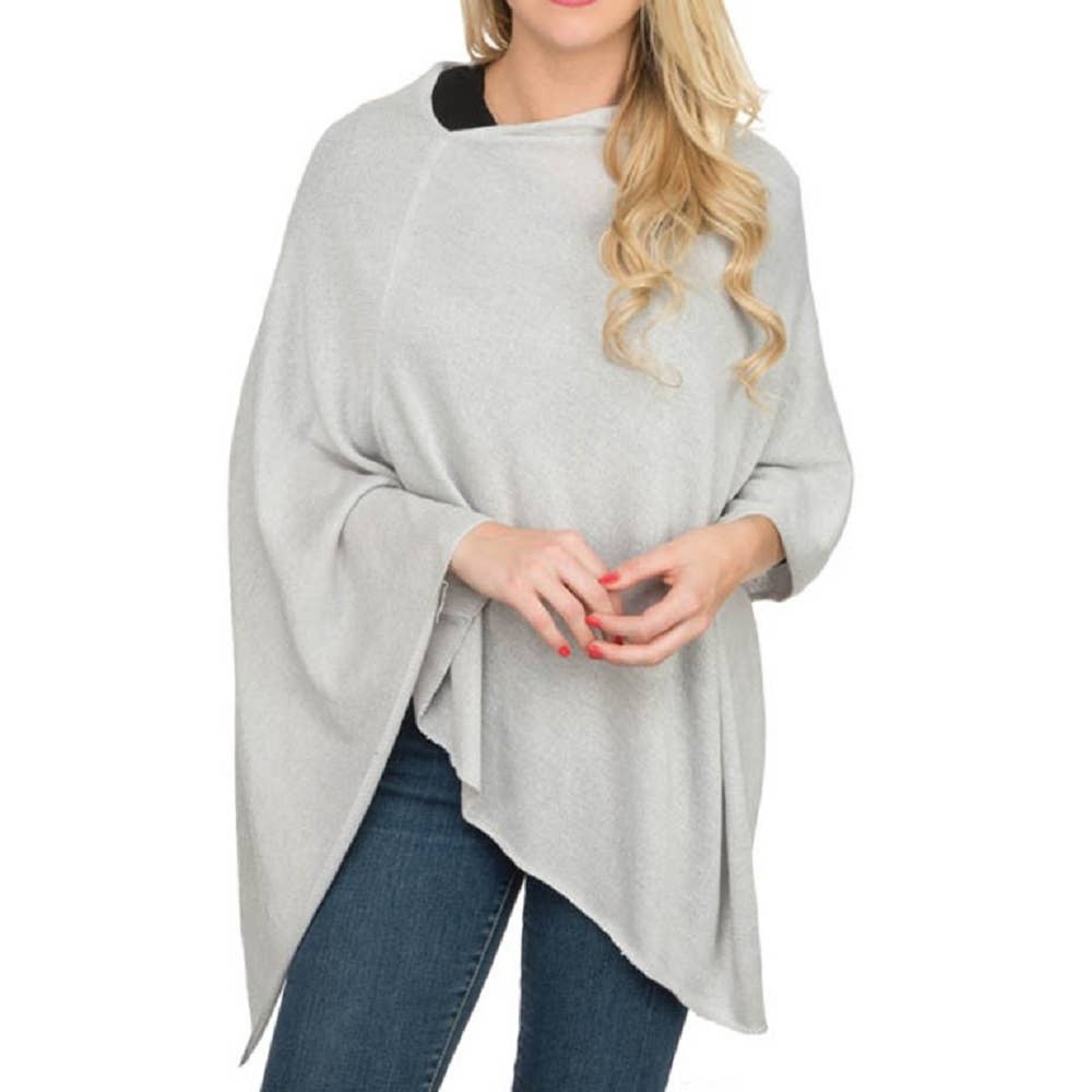 Elsa Metallic Bamboo Lightweight Poncho – One Size