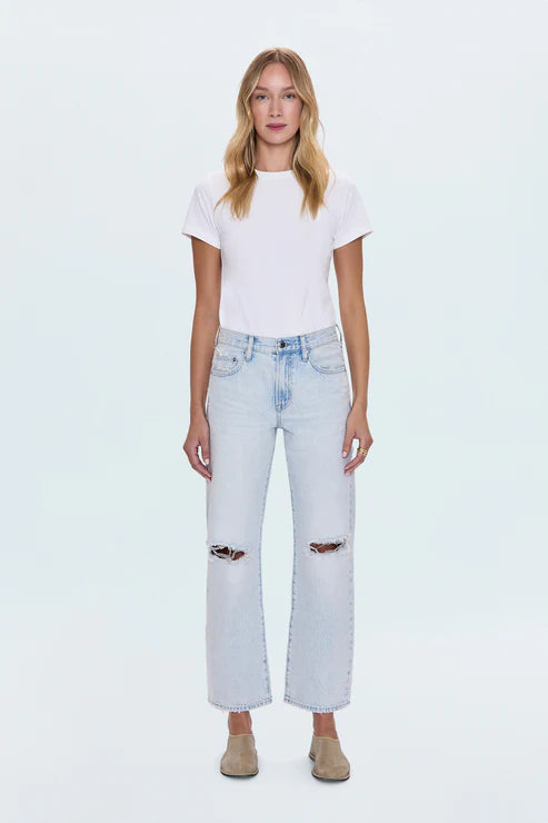 PISTOLA LEXI MID RISE BOWED STRAIGHT JEAN