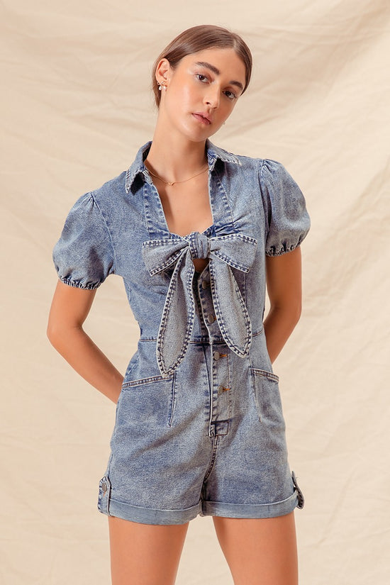 SO ME DENIM ROMPER