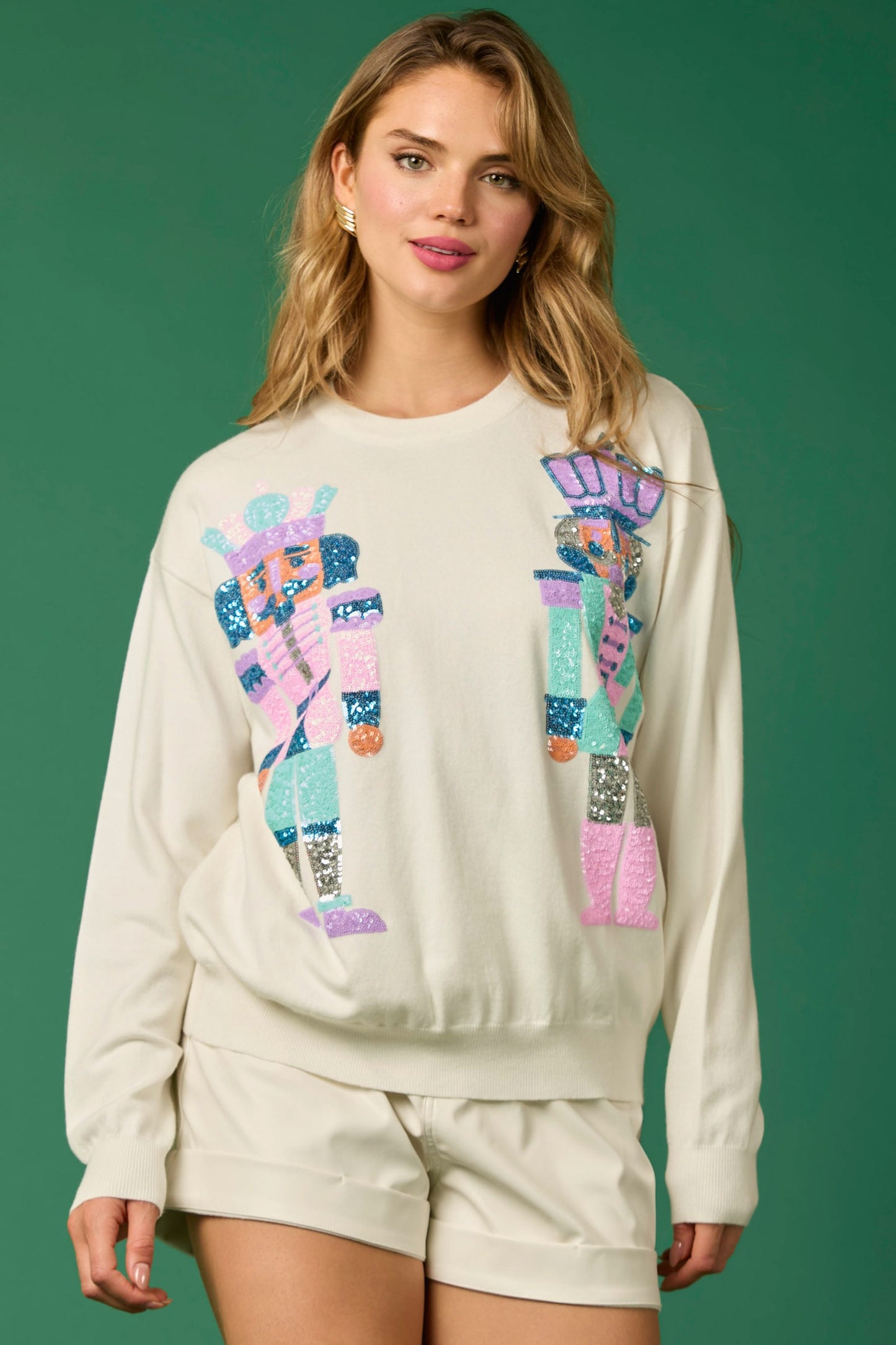 FANTASTIC FAWN NUTCRACKER SWEATER