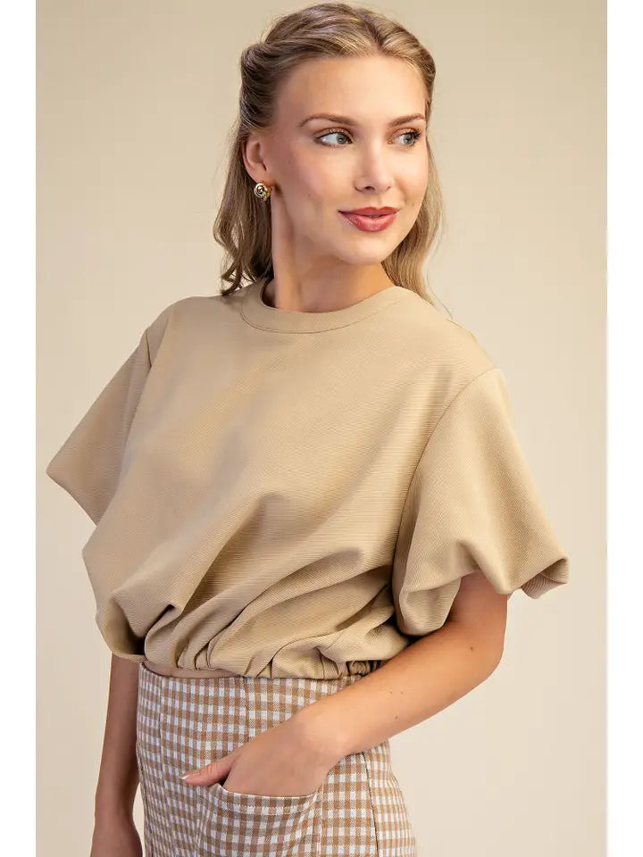 GLAM BUBBLE HEM TOP