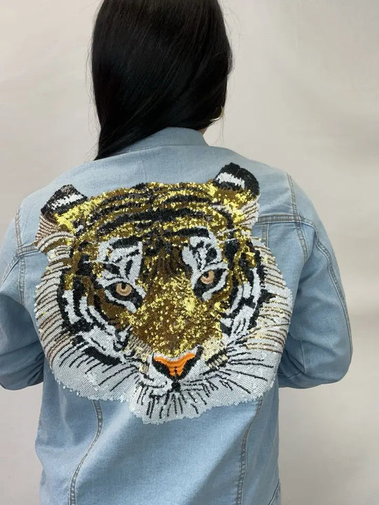 BOMB SEQUIN TIGER JACKET