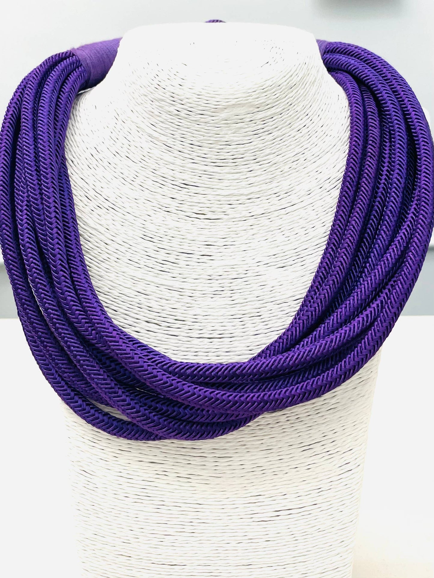 "Original" Slub 8-Strand Necklace (purple)