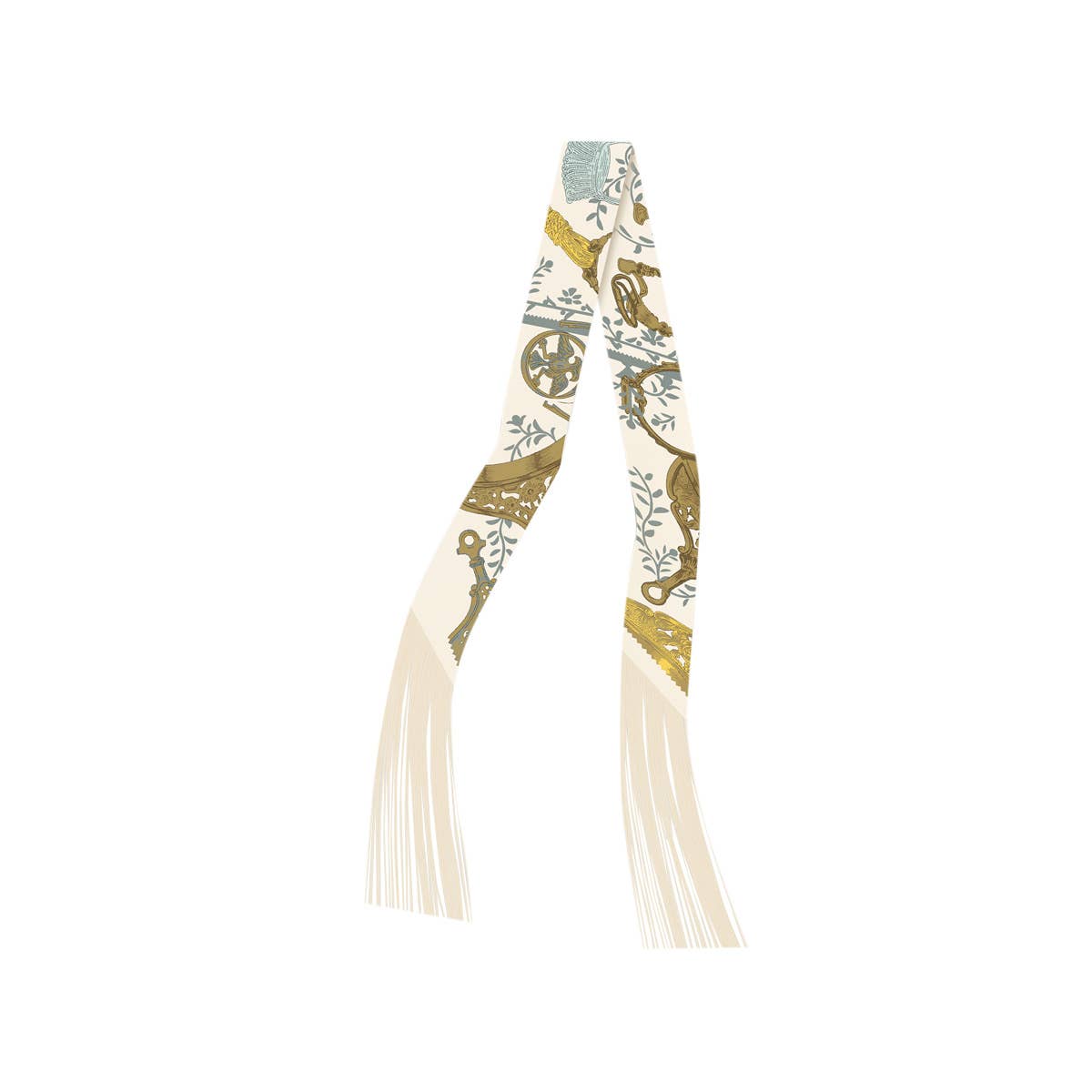 Frilly Scarf with Fringe - L