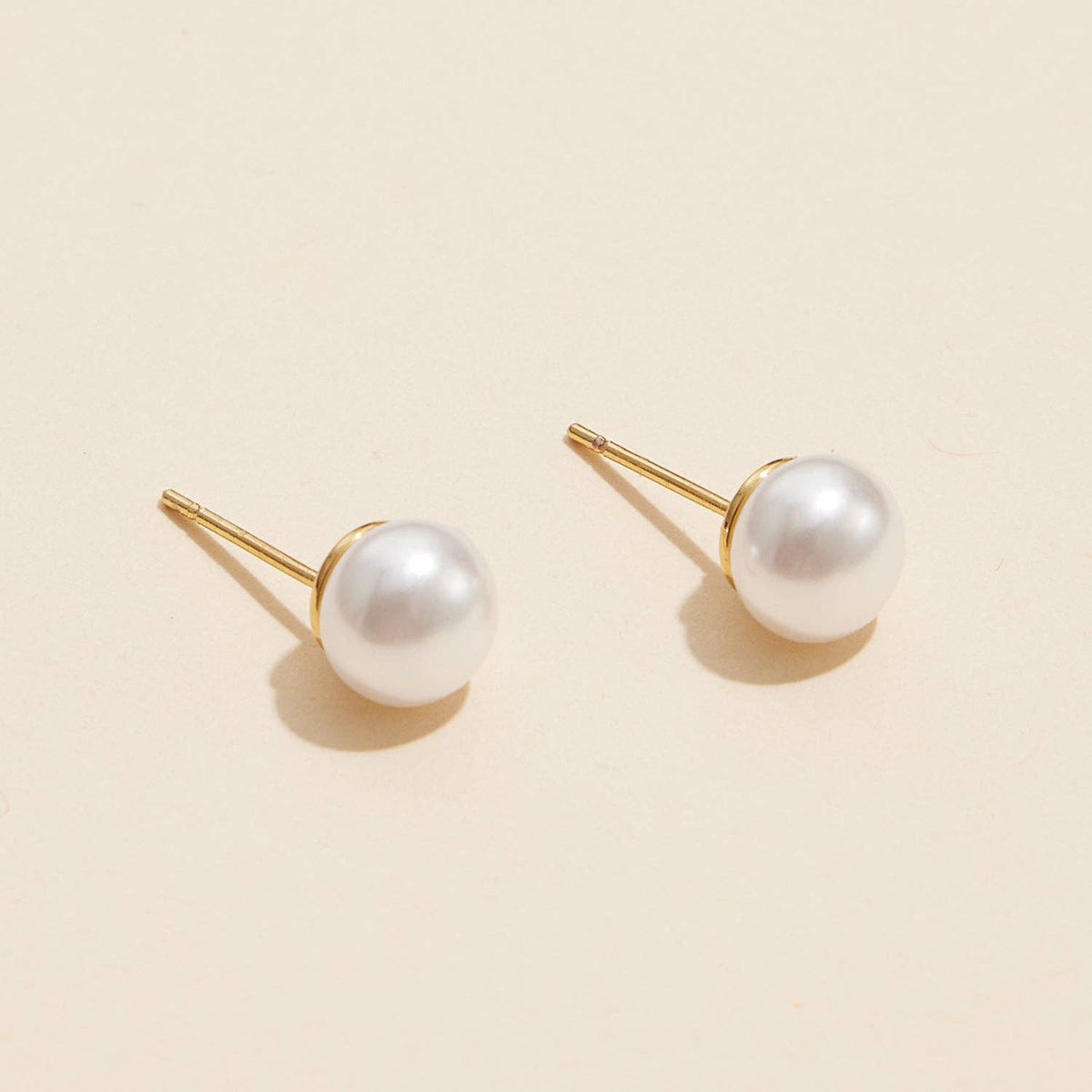Classic Large Pearl Stud Earrings | Sophisticated Classic Large Pearl Stud Earrings