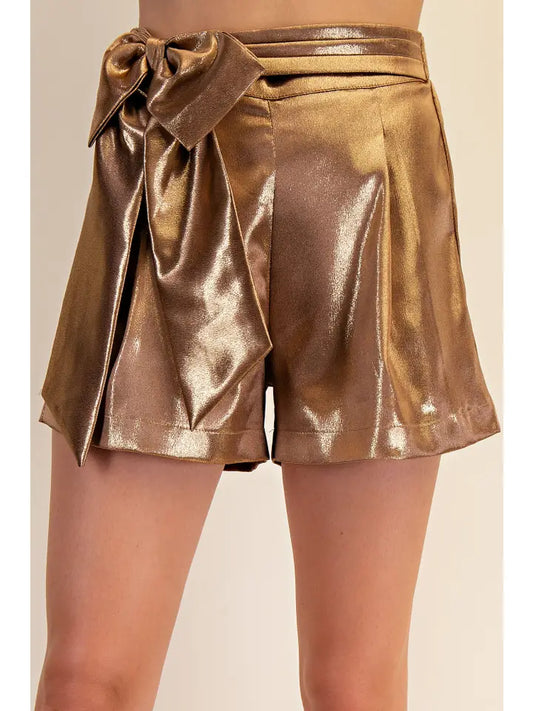 GLAM HIGH WAIST BOW SHORTS