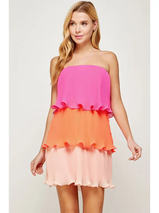 STRUT AND BOLT STRAPLESS MINI DRESS