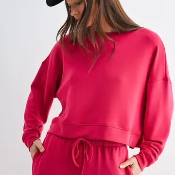 MONO B LAGUNA SHOULDER SWEATSHIRT