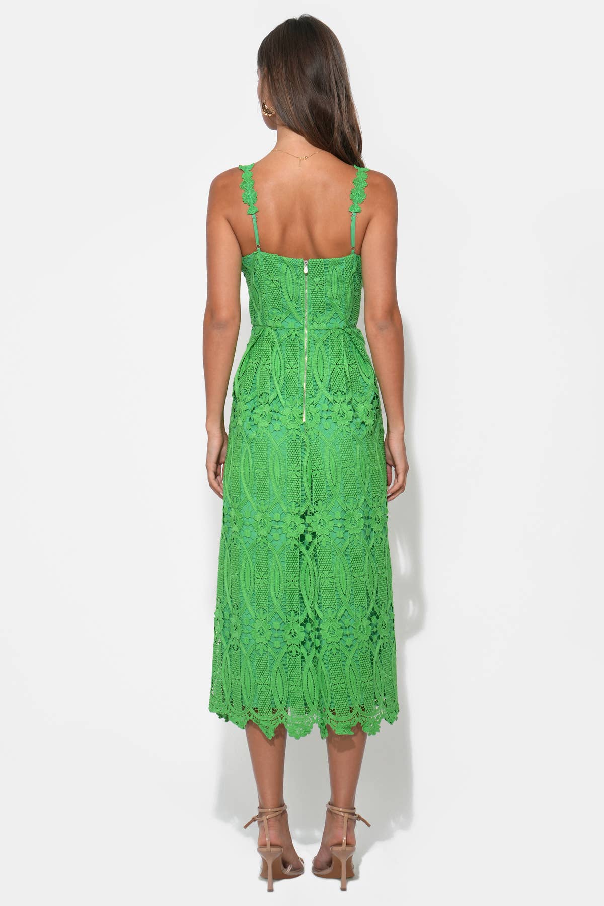 Alice Strap Lace Midi Dress