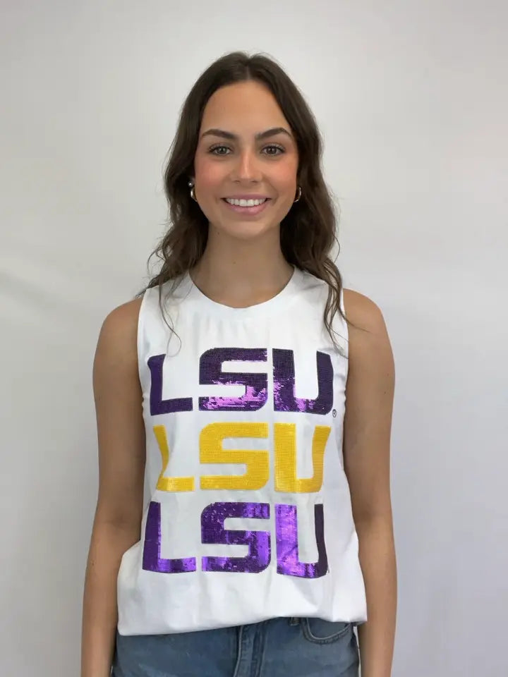 BOMB DESIGNS LSU LOGO TANK