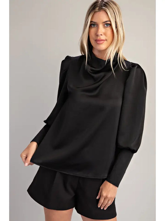 GLAM COWL NECK BLOUSE