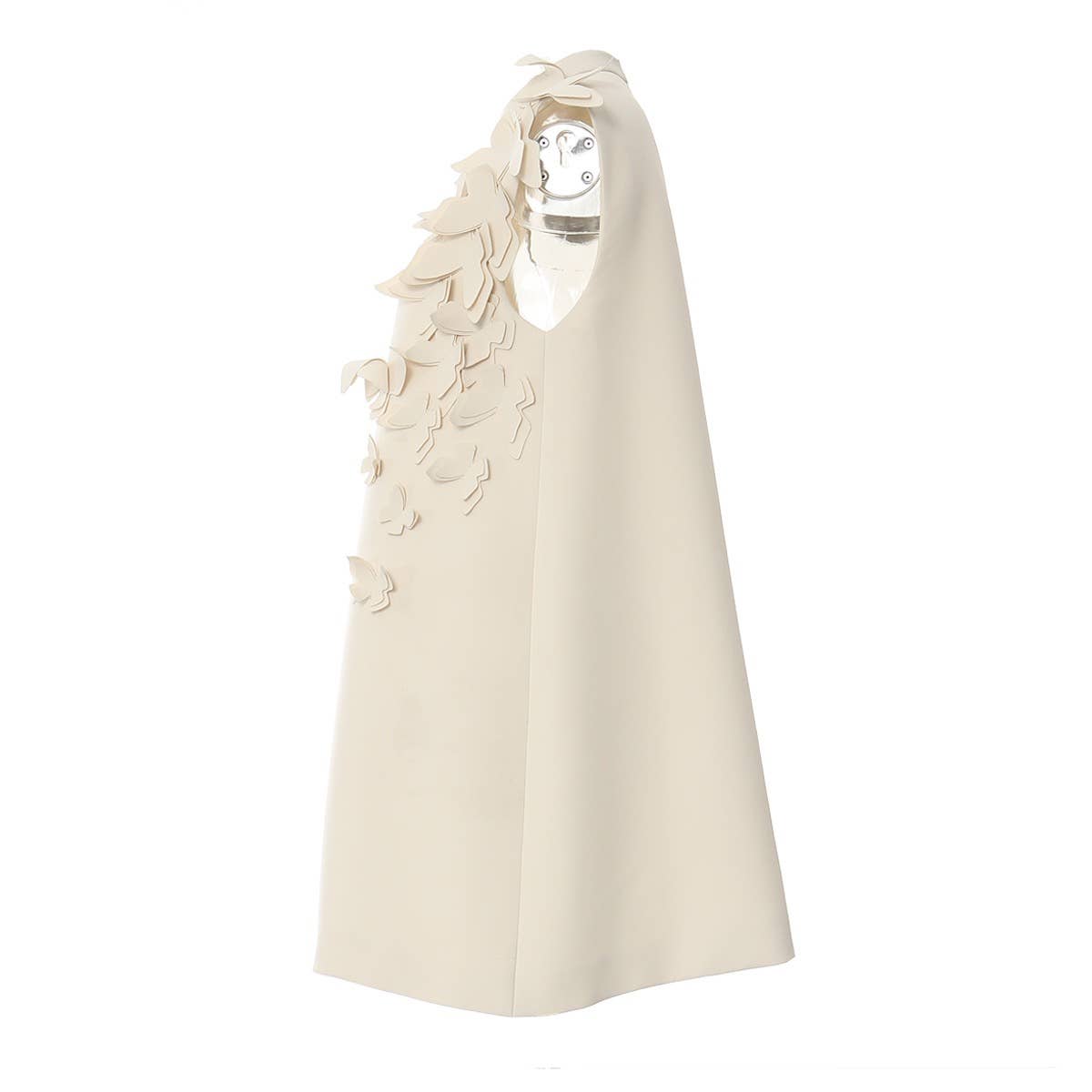 DR888 Asymmetric Butterfly Appliqué Sleeveless Dress