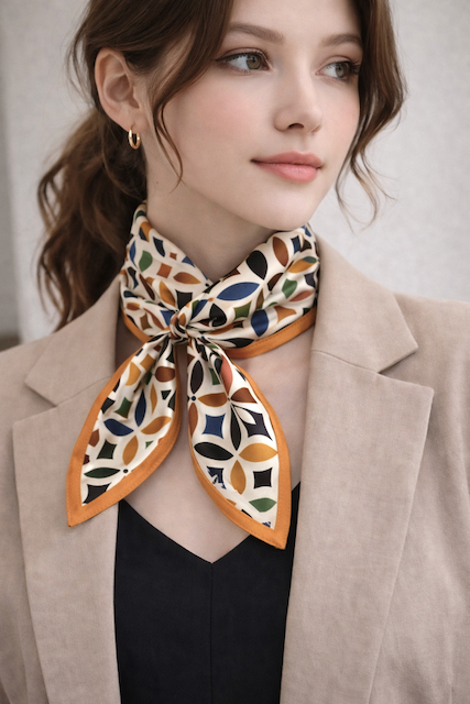 S26099 100% Polyester Lightweight Square Scarf