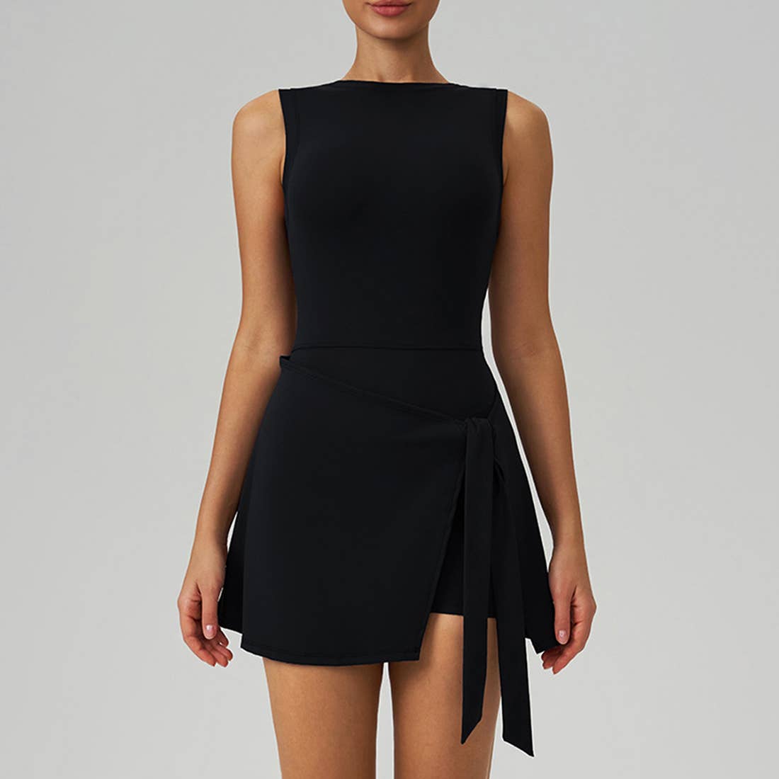 Women Fake Two-Piece Sports Dress