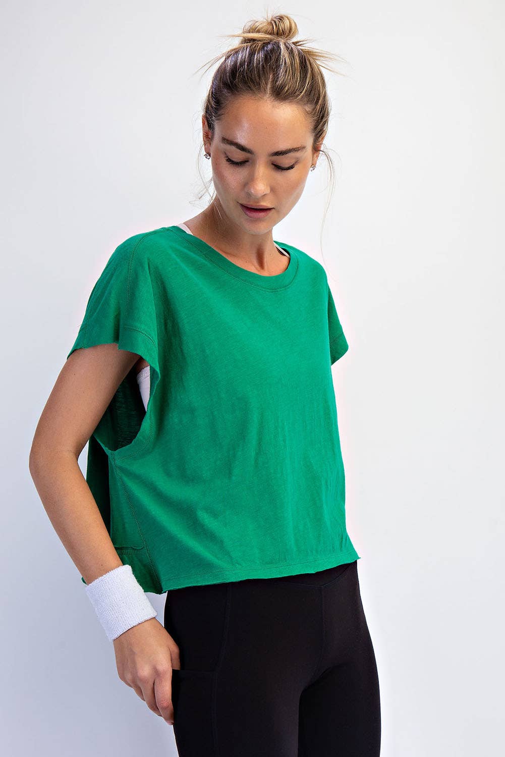 COTTON SLUB OPEN BACK TOP