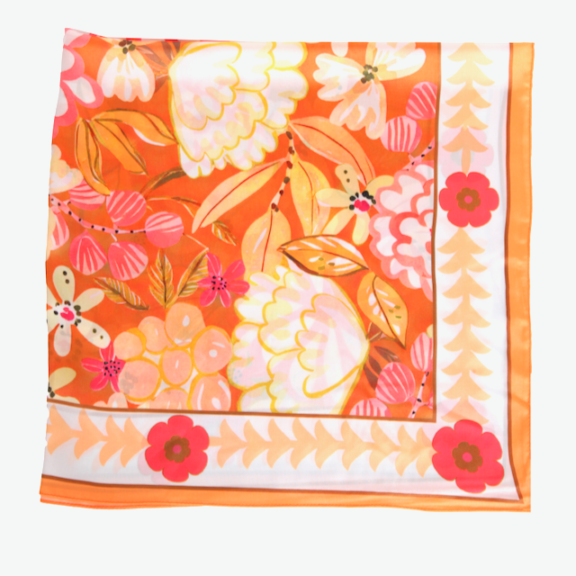 S26086 100% Polyester Lightweight Square Scarf