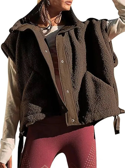 FLEECE COLLAR VEST