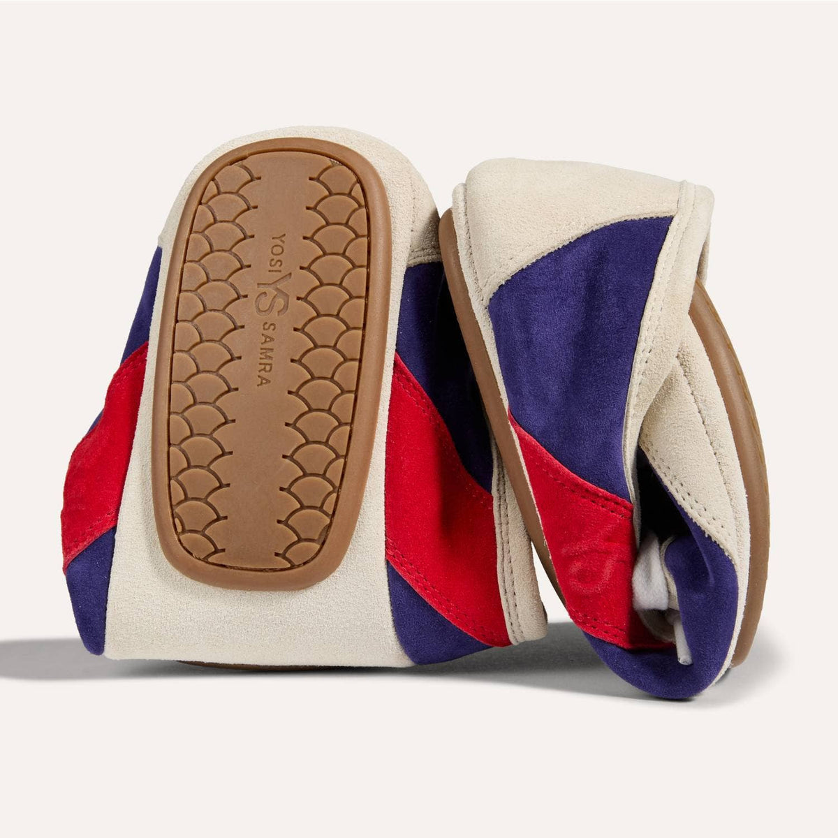 Commuter Sneaker in Bone/Eggplant/Red Suede/Nappa