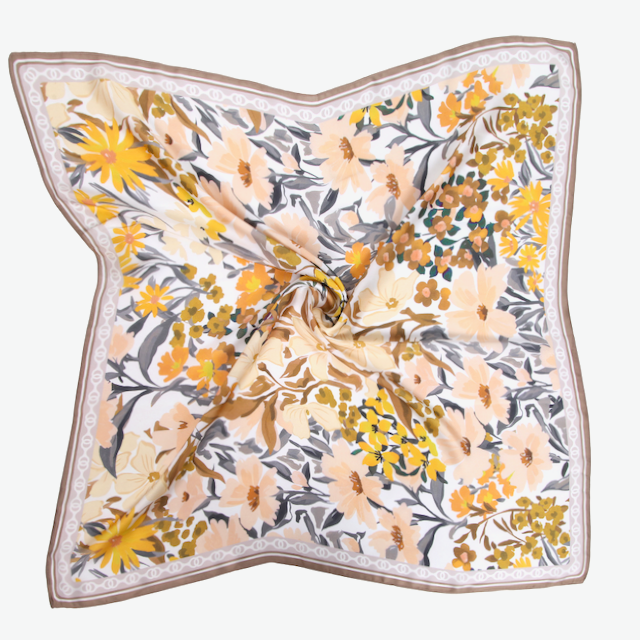 S26074 100% Polyester Lightweight Square Scarf