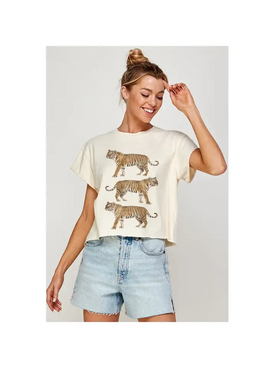 ILLUSTRATED SOCIETY VINTAGE CROP TOP