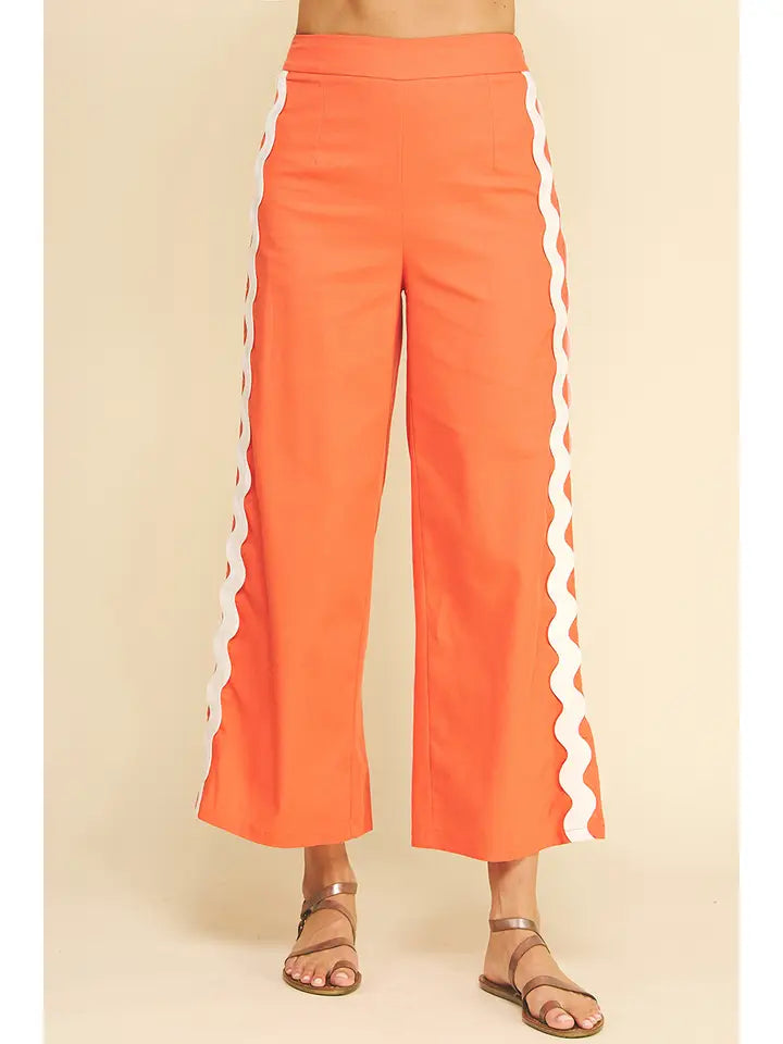 PINCH EMBROIDERED DETAIL PANTS