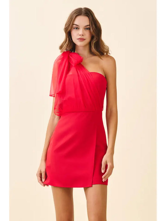 TCEC ONE SHOULDER DRESS