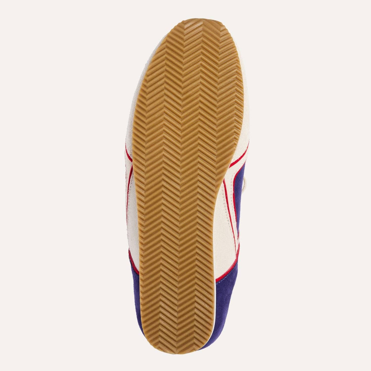 Uptown Slide Sneaker in Bone/Eggplant/Red Suede/Nappa