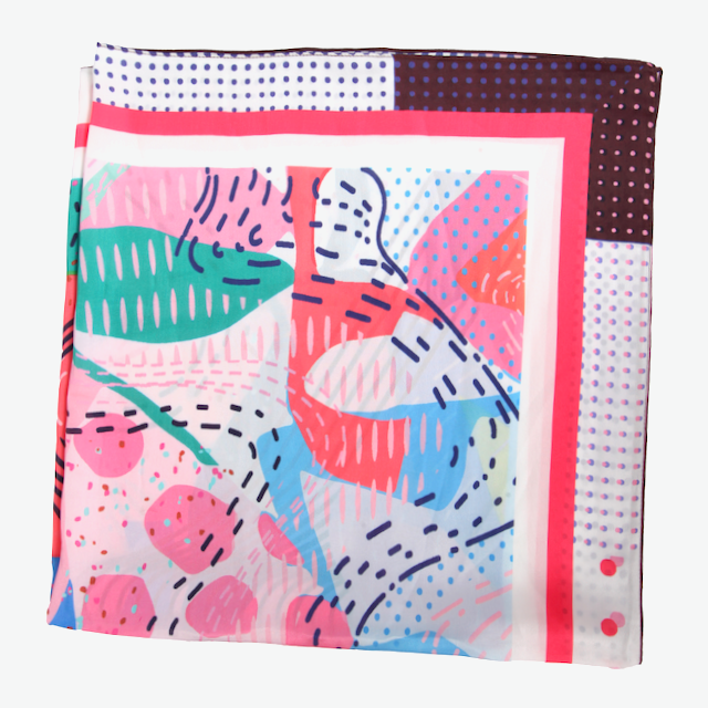 S26084 100% Polyester Lightweight Square Scarf