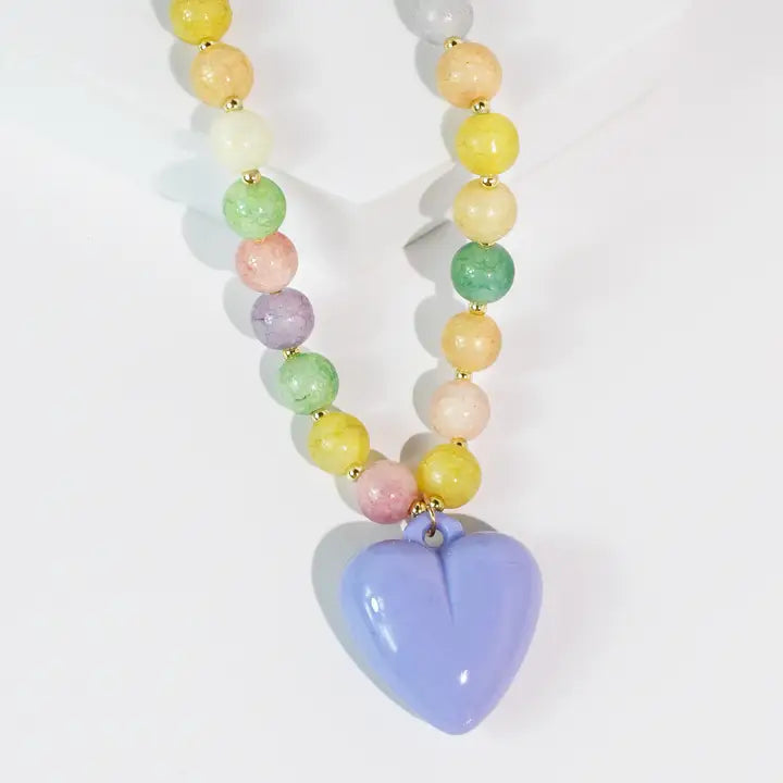 Happy Colorful Heart Necklace