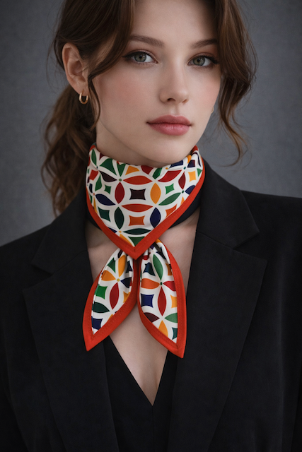 S26099 100% Polyester Lightweight Square Scarf
